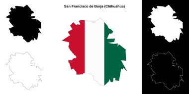San Francisco de Borja belediyesi (Chihuahua) ana hat haritası seti