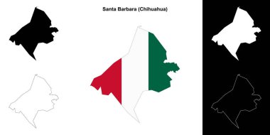 Santa Barbara belediyesi (Chihuahua) ana hat haritası seti