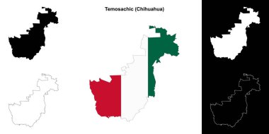 Temosachic belediyesi (Chihuahua) ana hat haritası seti