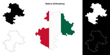 Satevo belediyesi (Chihuahua) ana hat haritası seti