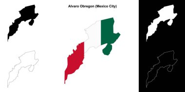 Alvaro Obregon ilçesi (Mexico City) ana hat haritası ayarlandı