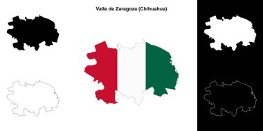 Valle de Zaragoza belediyesi (Chihuahua) ana hat haritası seti