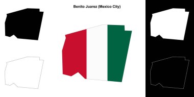 Benito Juarez ilçesi (Mexico City) ana hat haritası ayarlandı