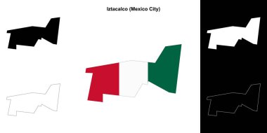 Iztacalco ilçesi (Mexico City) ana hat haritası seti