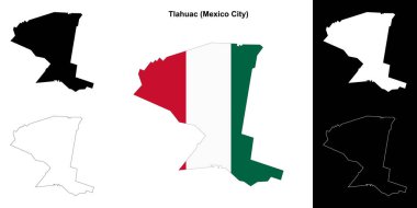 Tlahuac ilçesi (Mexico City) ana hat haritası ayarlandı