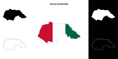 Acuna belediyesi (Coahuila) ana hat haritası seti