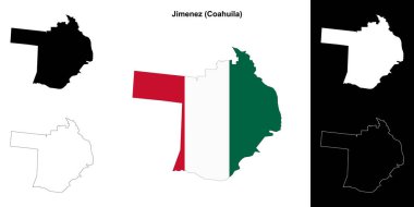 Jimenez belediyesi (Coahuila) ana hat haritası seti