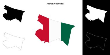 Juarez belediyesi (Coahuila) dış hat haritası seti