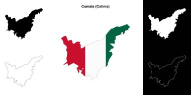 Comala belediyesi (Colima) ana hat haritası seti