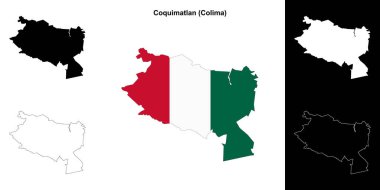 Coquimatlan belediyesi (Colima) ana hat haritası seti