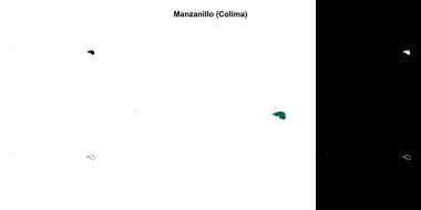 Manzanillo belediyesi (Colima) ana hat haritası seti