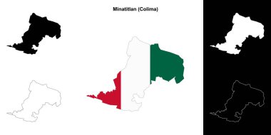 Minatitlan belediyesi (Colima) ana hat haritası seti