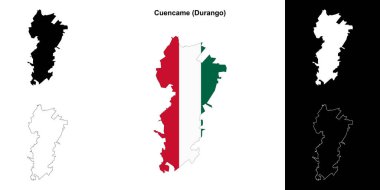 Cuencame Belediyesi (Durango) ana hat haritası seti