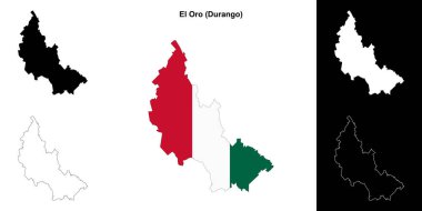El Oro belediyesi (Durango) ana hat haritası seti