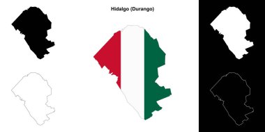 Hidalgo belediyesi (Durango) ana hat haritası seti