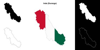 Inde belediyesi (Durango) ana hat haritası seti