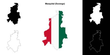 Mezquital belediyesi (Durango) ana hat haritası seti