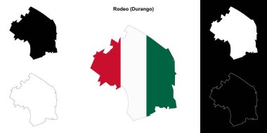 Rodeo belediyesi (Durango) ana hat haritası seti