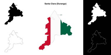 Santa Clara belediyesi (Durango) ana hat haritası seti