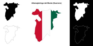 Atlamajalcingo del Monte belediyesi (Guerrero) ana hat haritası seti