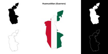 Huamuxtitlan belediyesi (Guerrero) ana hat haritası seti