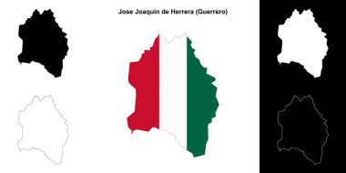 Jose Joaquin de Herrera belediyesi (Guerrero) ana hat haritası seti