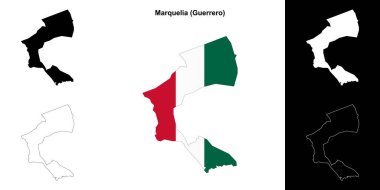 Marquelia belediyesi (Guerrero) ana hat haritası seti