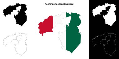Xochihuehuetlan belediyesi (Guerrero) ana hat haritası seti