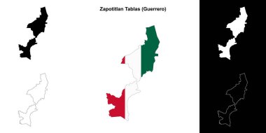 Zapotitlan Tabloları (Guerrero) ana hat haritası seti