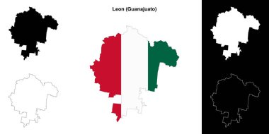 Leon Belediyesi (Gunajuato) ana hat haritası seti