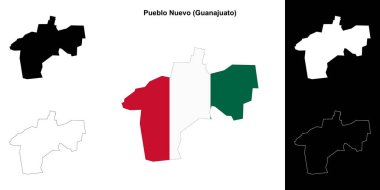 Pueblo Nuevo belediyesi (Gunajuato) ana hat haritası seti