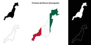 Purisima del Rincon belediyesi (Gunajuato) ana hat haritası seti