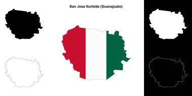 San Jose Iturbide belediyesi (Gunajuato) ana hat haritası seti