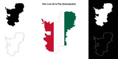 San Luis de la Paz belediyesi (Gunajuato) ana hat haritası seti