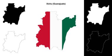 Xichu belediyesi (Gunajuato) ana hat haritası seti
