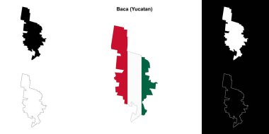 Baca belediyesi (Yucatan) ana hat haritası seti