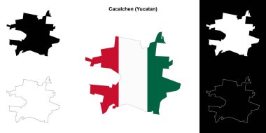 Cacalchen Belediyesi (Yucatan) ana hat haritası seti