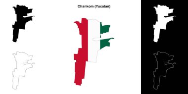 Chankom belediyesi (Yucatan) ana hat haritası seti