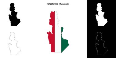 Chichimila Belediyesi (Yucatan) ana hat haritası seti