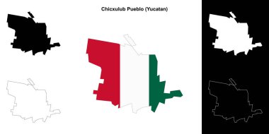 Chicxulub Pueblo Belediyesi (Yucatan) ana hat haritası seti
