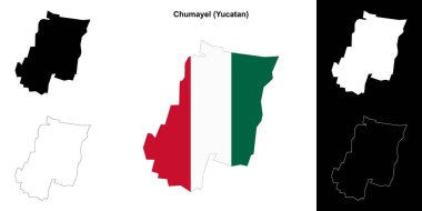 Chumayel Belediyesi (Yucatan) ana hat haritası seti