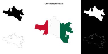 Chochola belediyesi (Yucatan) ana hat haritası seti