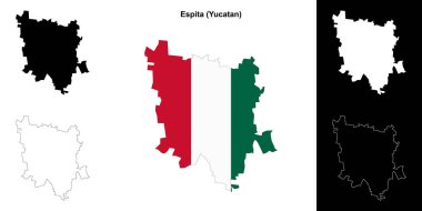 Espita belediyesi (Yucatan) ana hat haritası seti