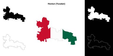 Hoctun Belediyesi (Yucatan) ana hat haritası seti