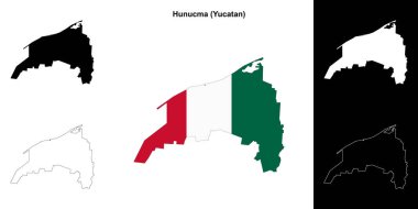 Hunucma Belediyesi (Yucatan) ana hat haritası seti