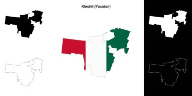 Kinchil belediyesi (Yucatan) ana hat haritası seti