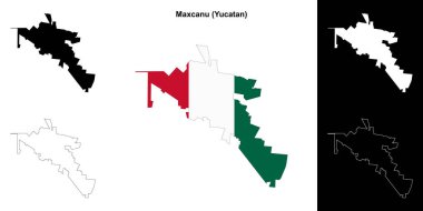 Maxcanu belediyesi (Yucatan) ana hat haritası seti