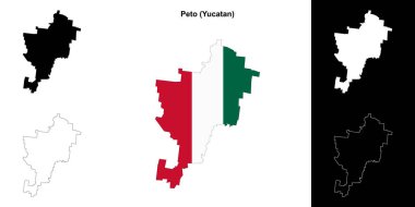 Peto belediyesi (Yucatan) ana hat haritası seti