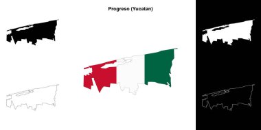 Progreso belediyesi (Yucatan) ana hat haritası seti