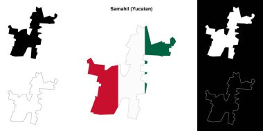 Samahil Belediyesi (Yucatan) ana hat haritası seti